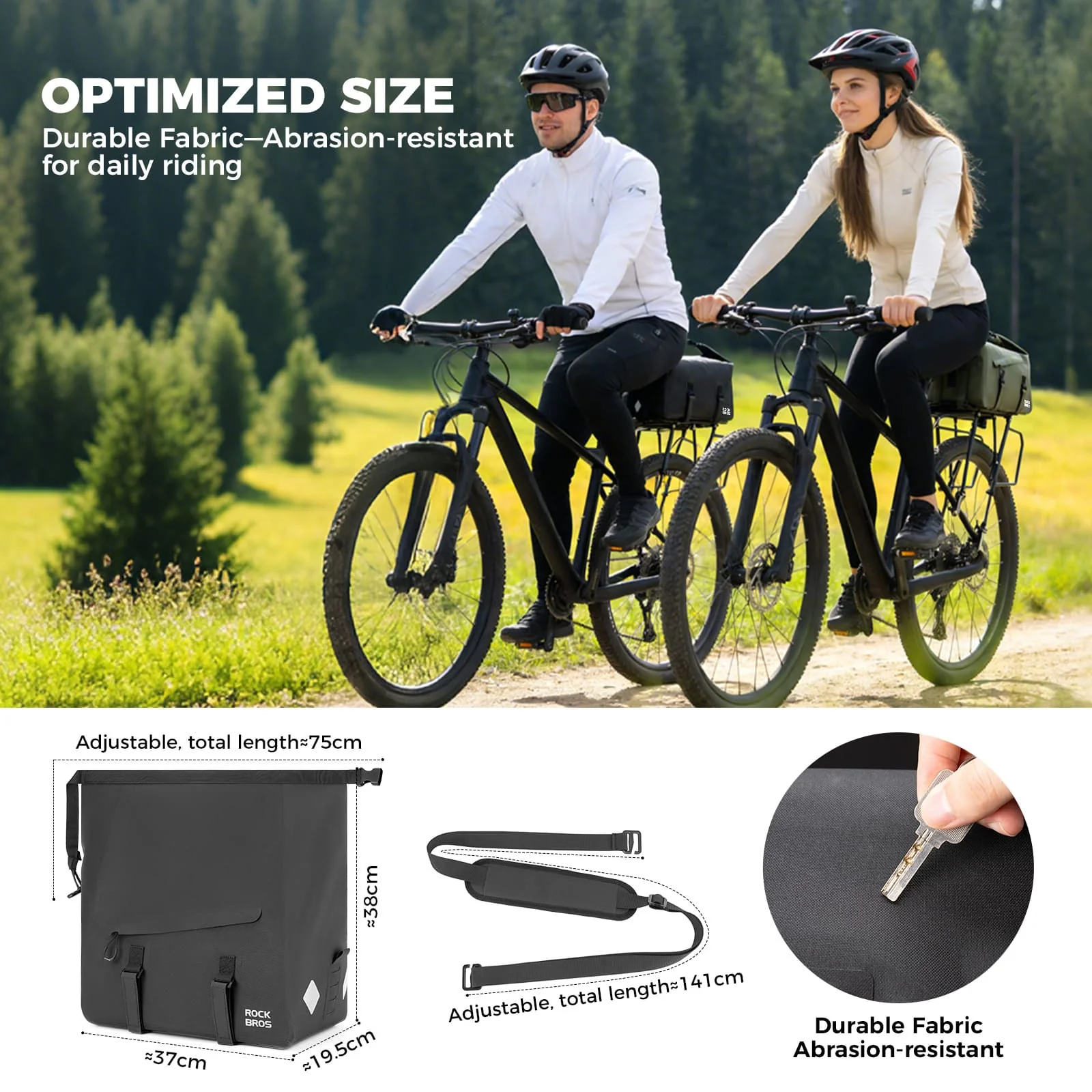 RideMate Bike Rear Rack Bag-16L - Image 7