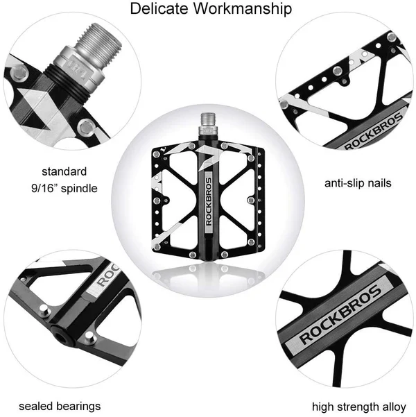 Wide Aluminum Alloy MTB Pedals - Image 7