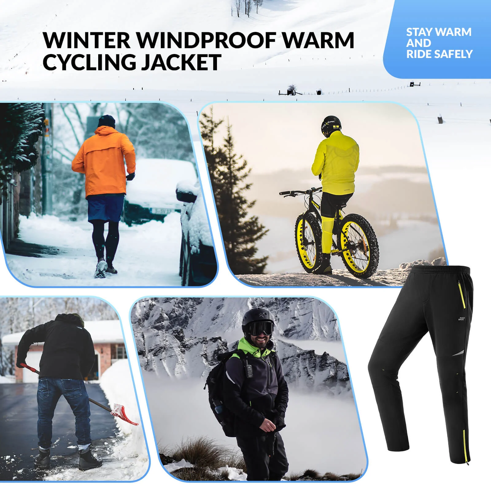 Unisex Windproof Thermal Cycling Pants - Image 6