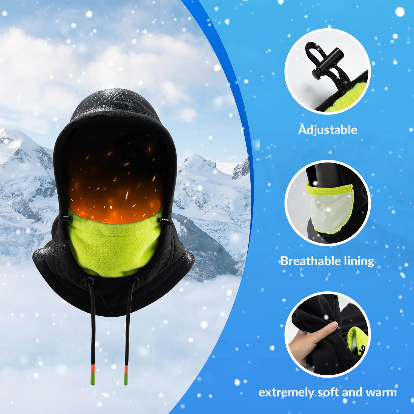 Winter Fleece Balaclava Ski Mask - Image 4
