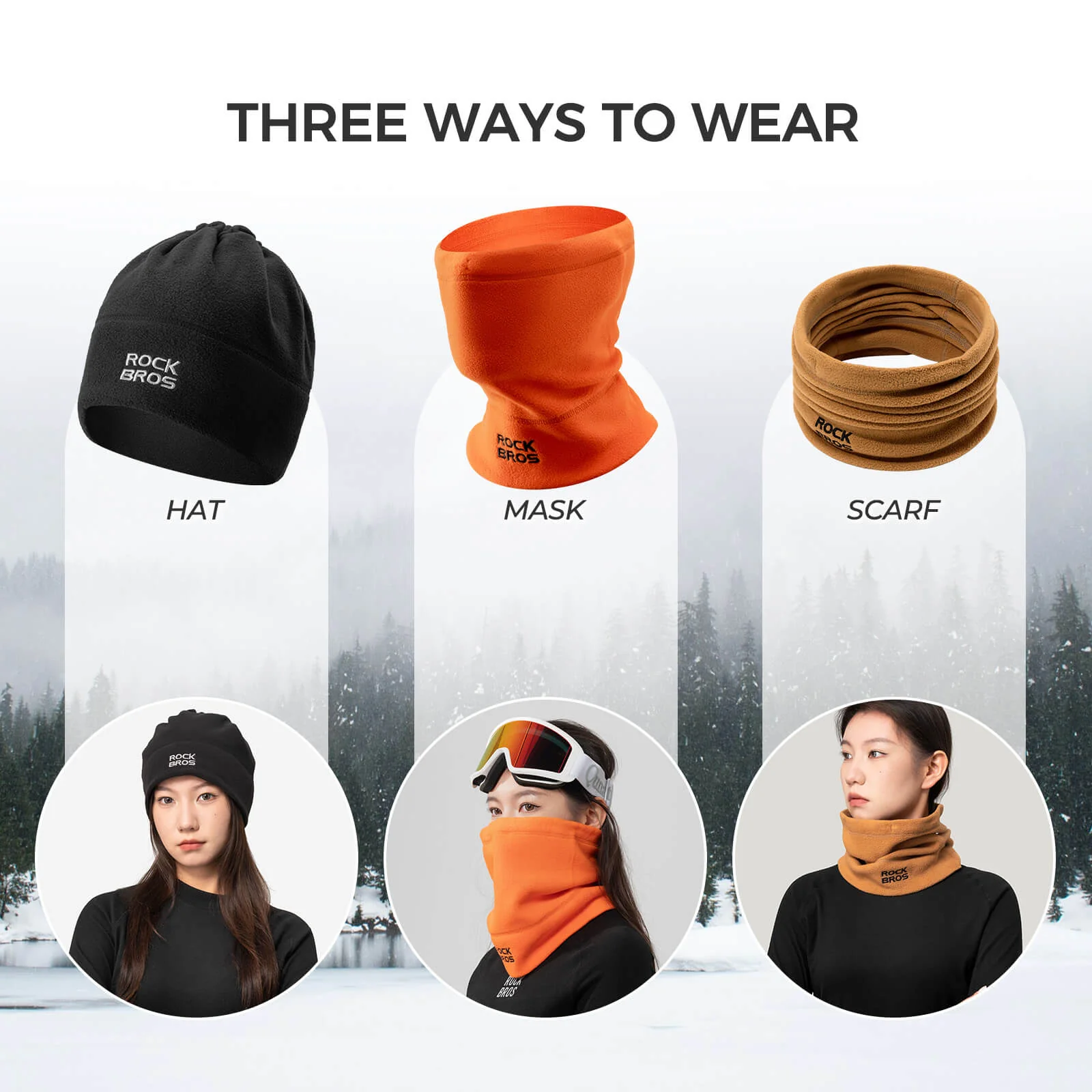 Winter Fleece Neck Warmer & Ski Mask - Image 12