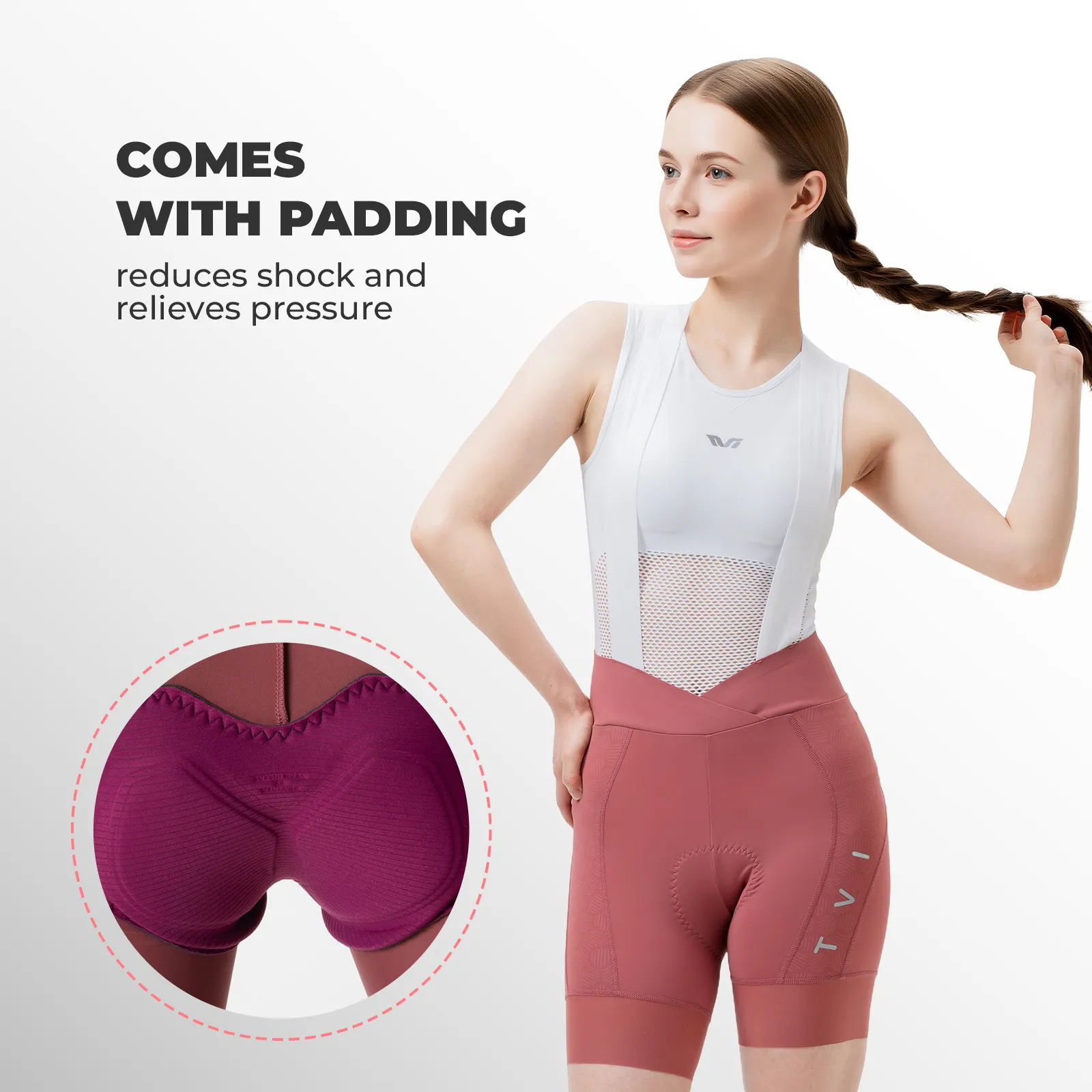 Women’s TVI Magnetic Clasp Bib Cycling Shorts - Image 9
