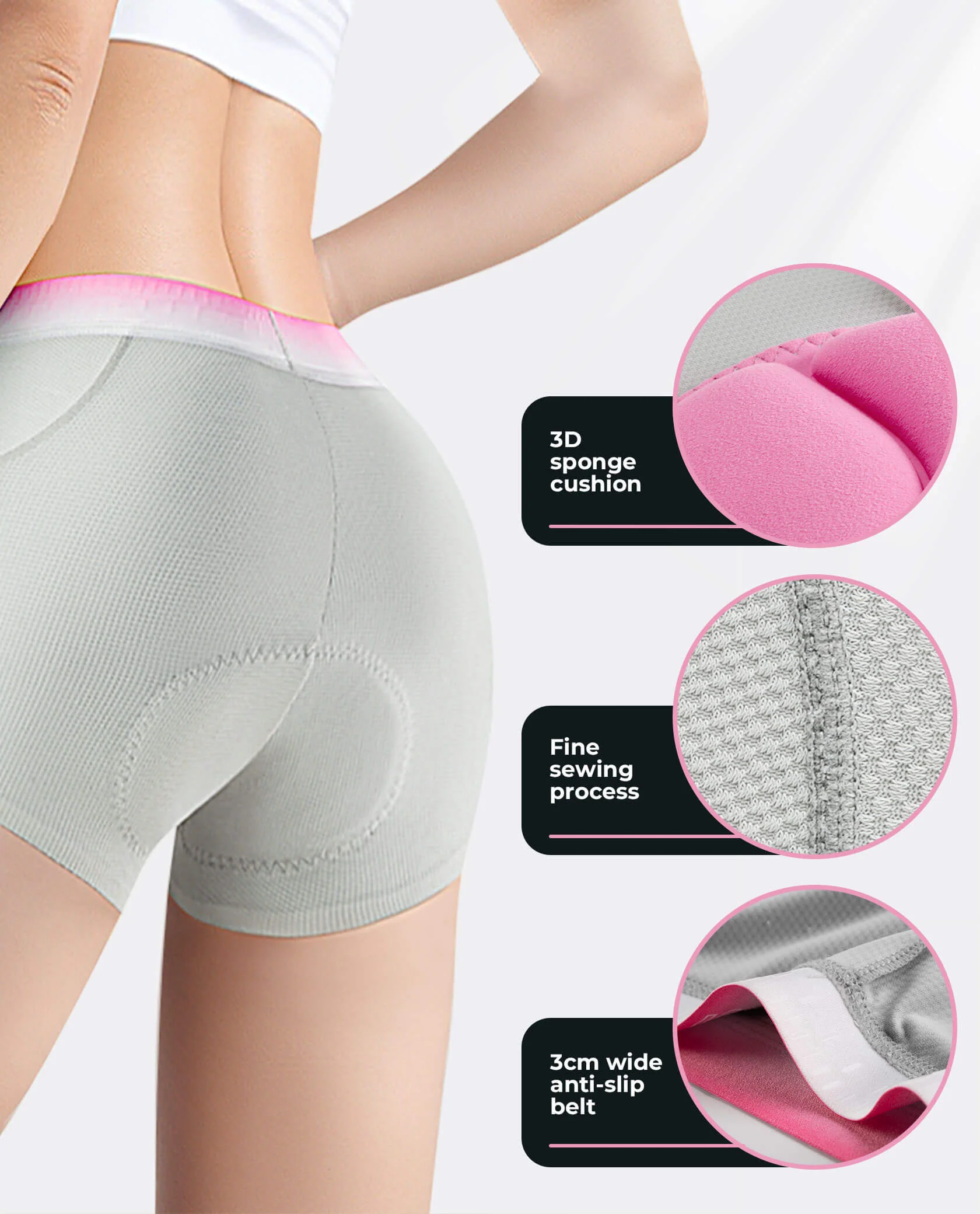 Women's 3D Padded Cycling Inner Shorts - Image 4