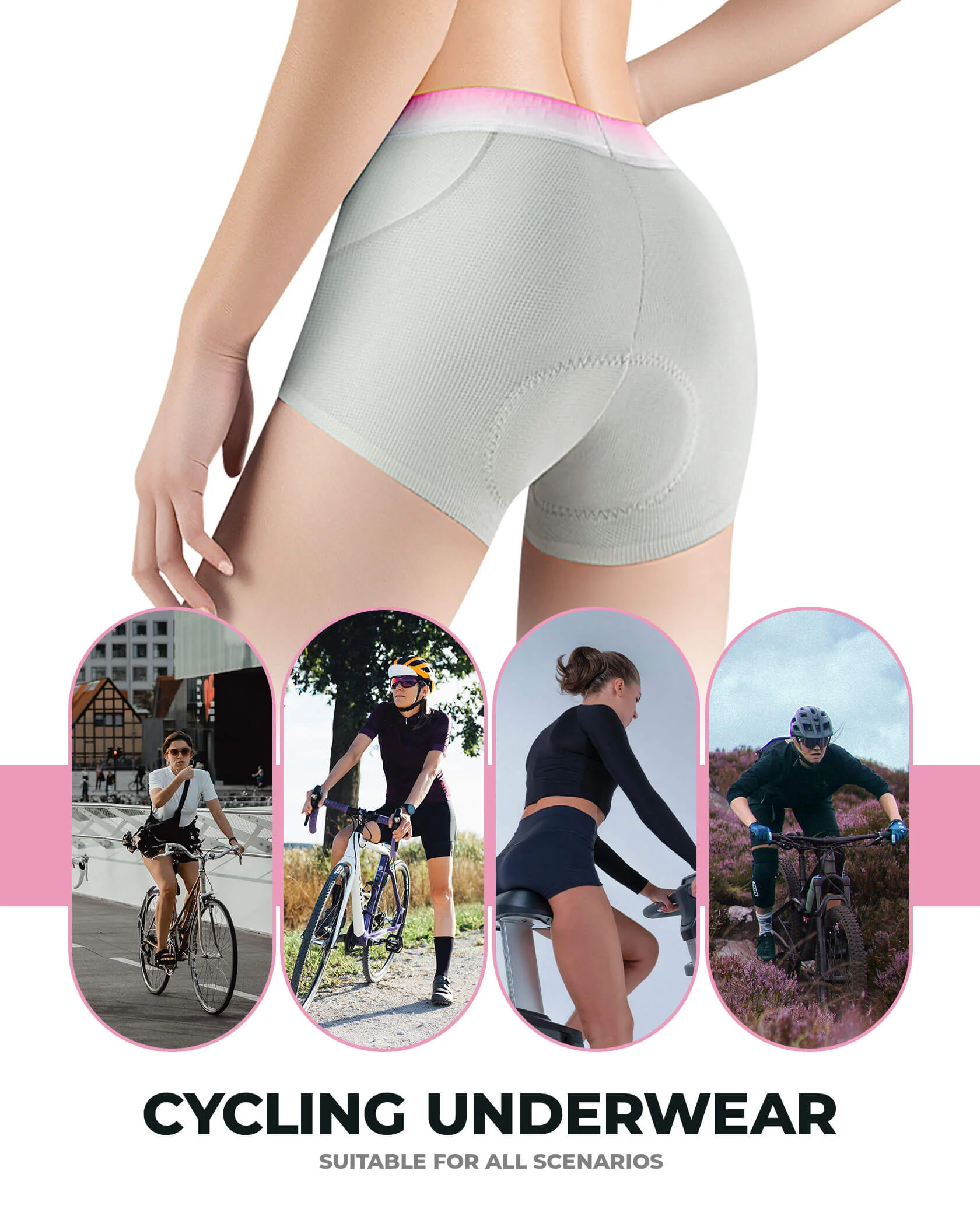 Women's 3D Padded Cycling Inner Shorts - Image 6
