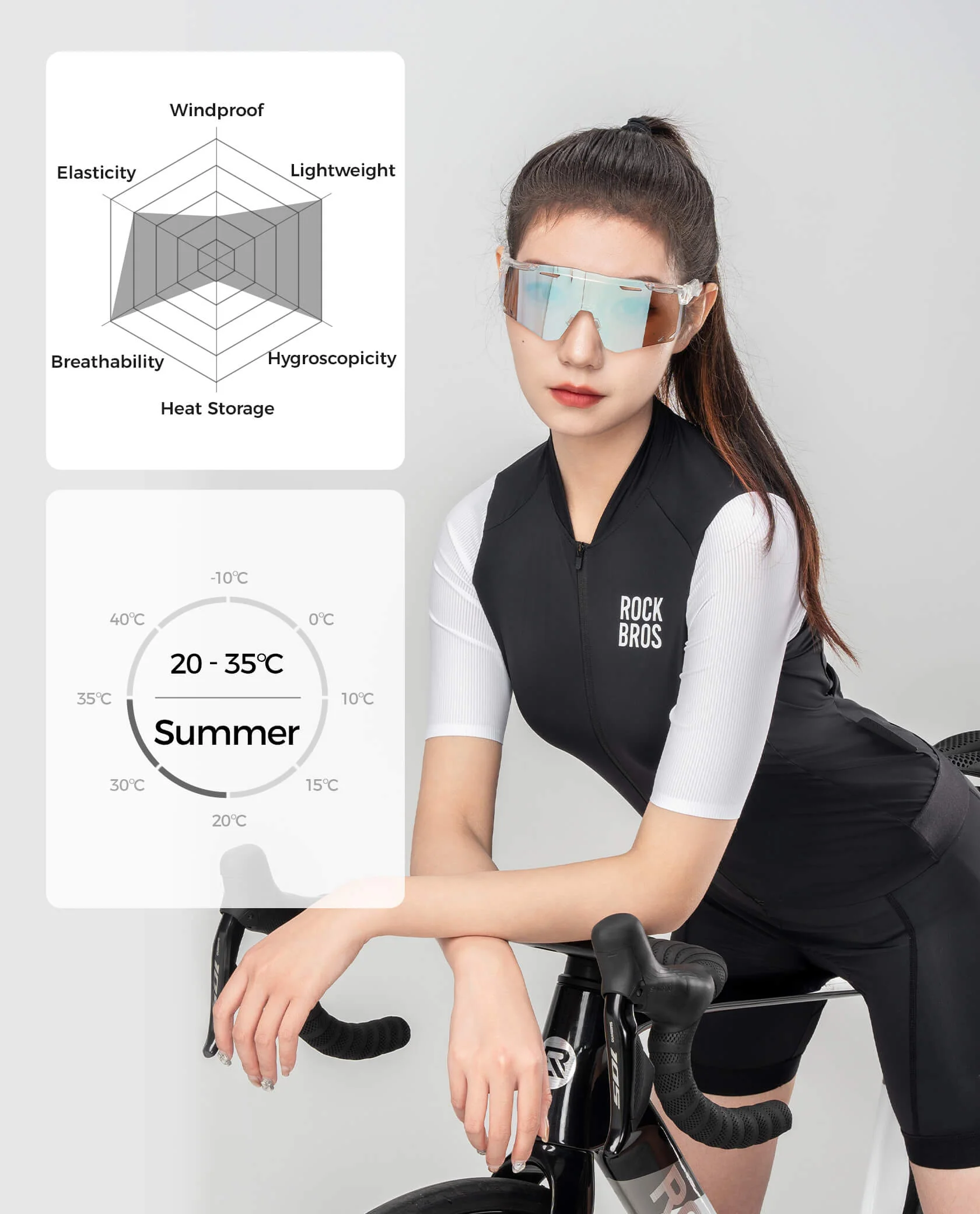 Women's Breathable Short-Sleeve Cycling Jersey - Image 7