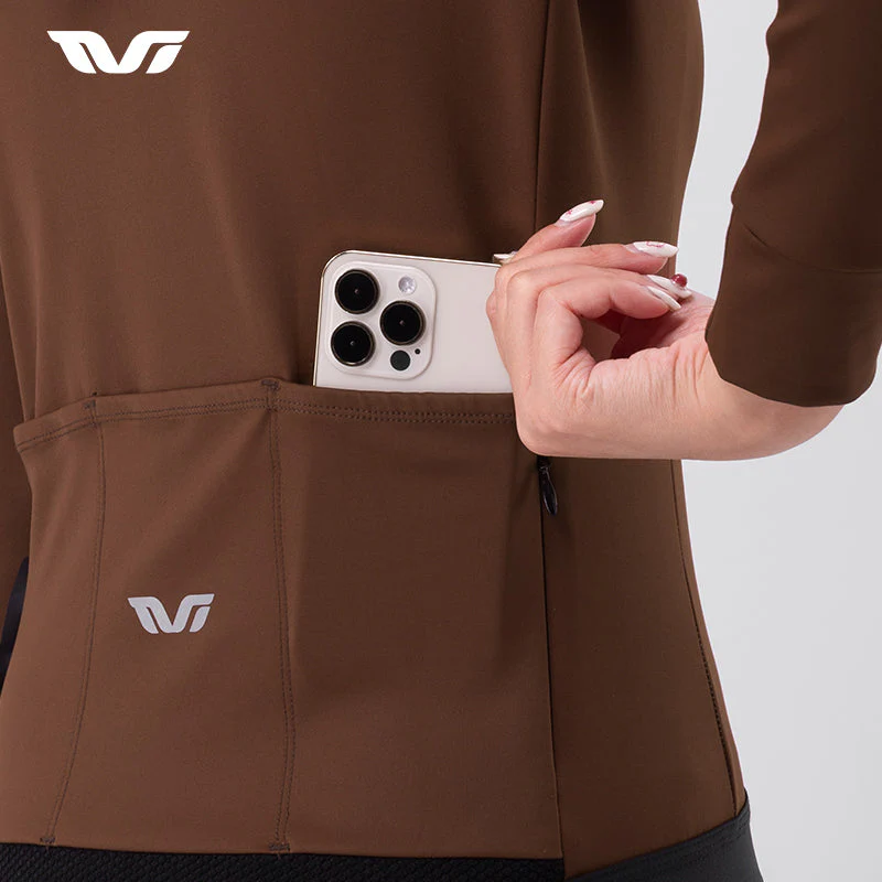 Women's Fleece Cycling Jersey Lightweight - Image 8