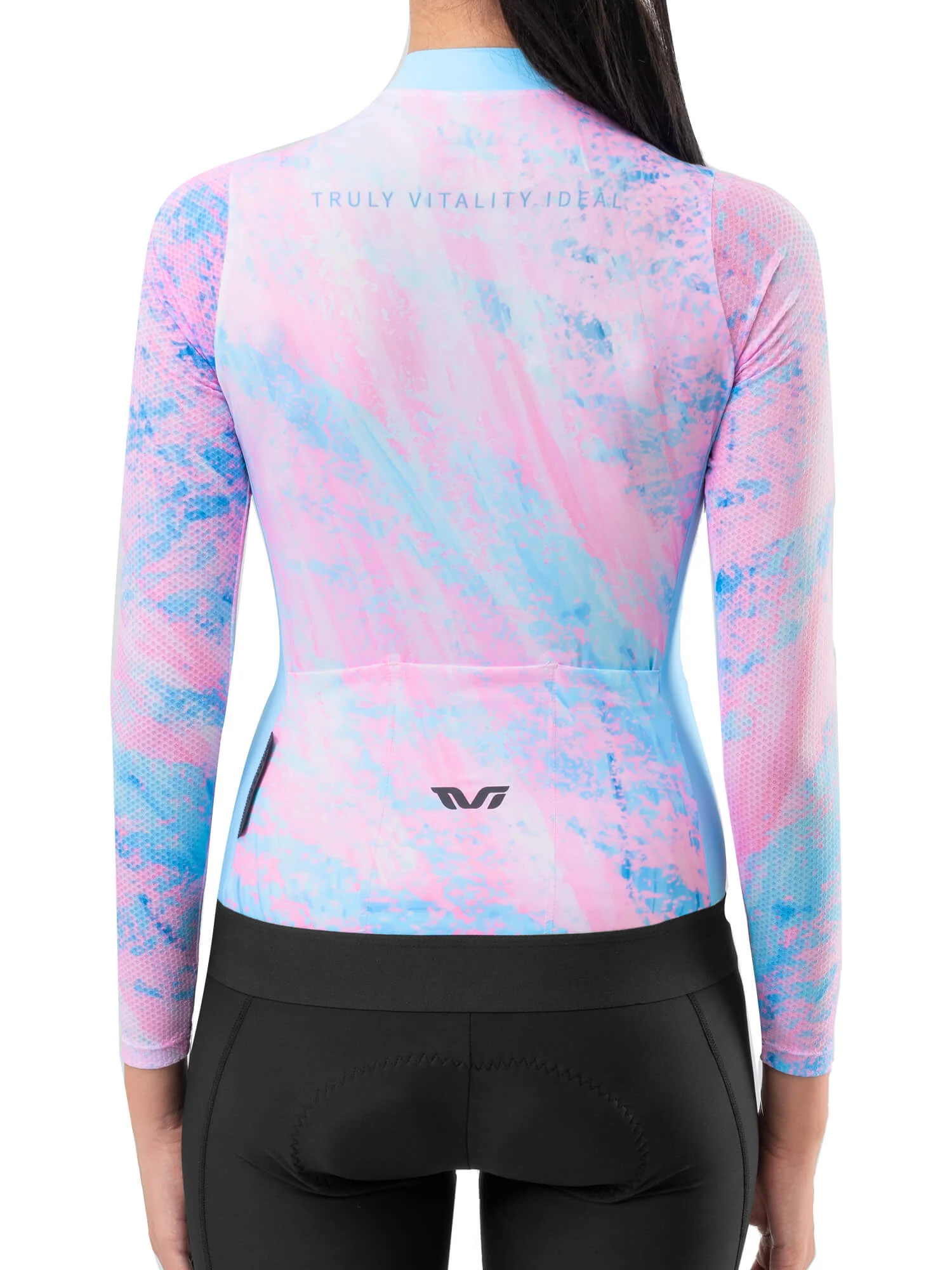 Women's TVI Long-Sleeve Cycling Jersey Sakura Mirage - Image 6